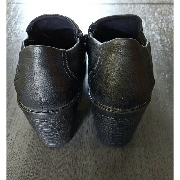 Easy Street Womens Black Faux Leather Loafers Round Toe Slip On Block Heel Sz 7M - Picture 4 of 7